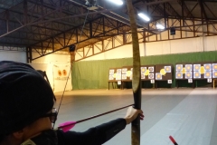 takto striela tretia z majstrovstiev sveta v 3D lukostrelbe z Moosburgu 2018 Monika Krasnanska z longbow